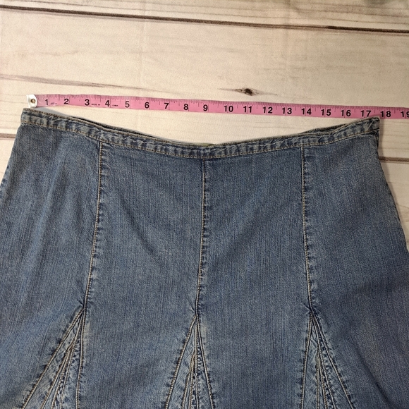 The Territory Ahead Blue A-Line Skirt Clasp Needs To Be Re Sewn In - Picture 2 of 6